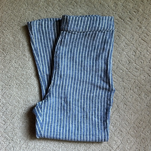 Free People High-Rise Wide Leg Cropped Linen Blend Pants Size 6 - Picture 9 of 9